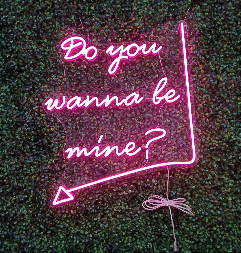 Do You Wanna Be Mine LED Neon Sign - Neon Now with FREE Remote Control, Accessories and Woldwide Delivery.