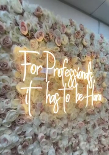 custom neon sign in business interior