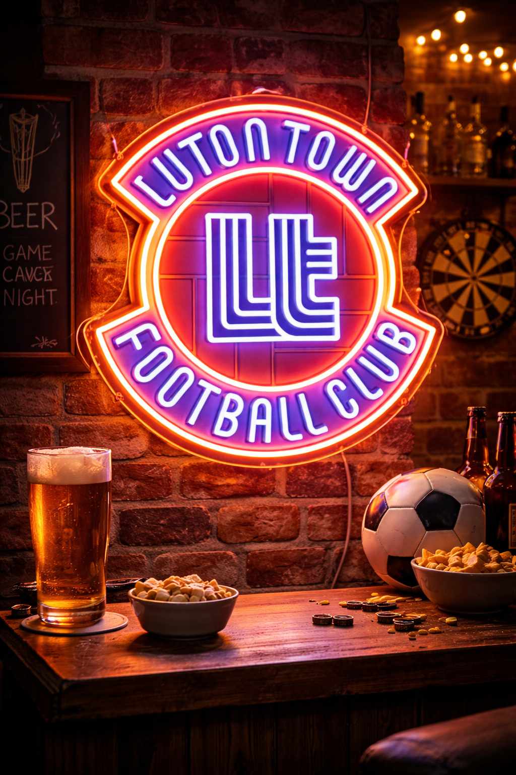 custom neon sign in business interior