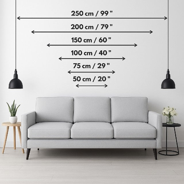 Living room neon size reference