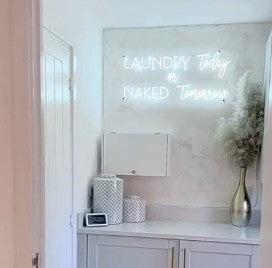 custom neon sign in business interior