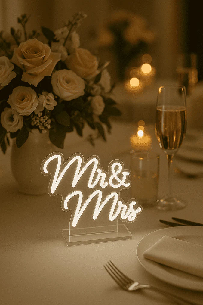 custom neon sign in business interior