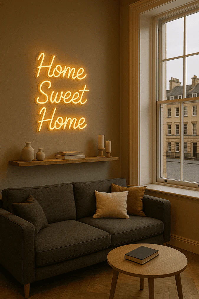 custom neon sign in business interior