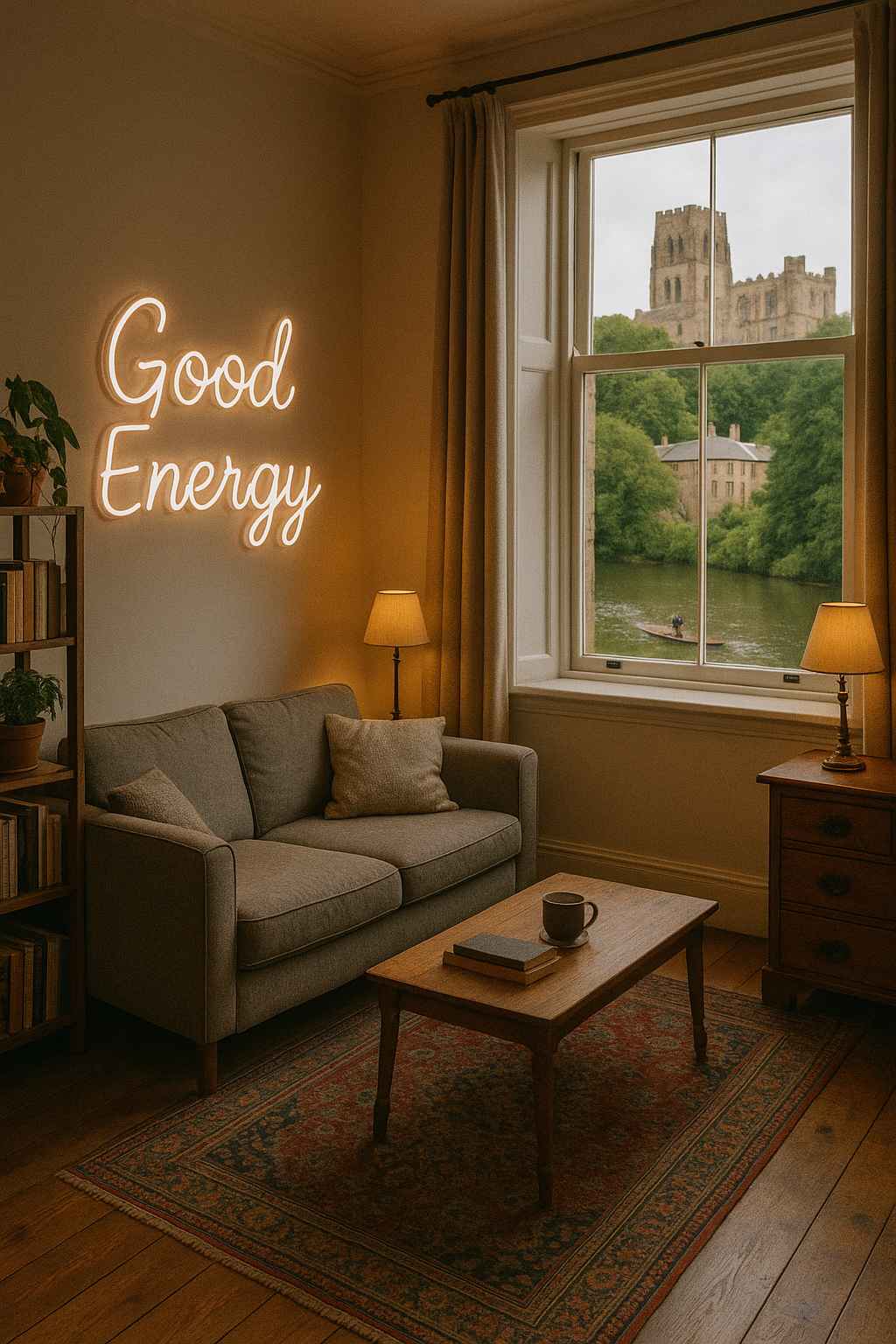 custom neon sign in business interior