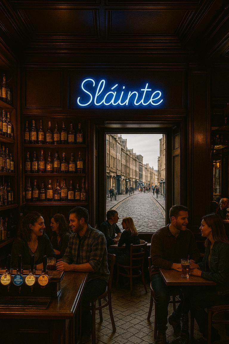 custom neon sign in business interior