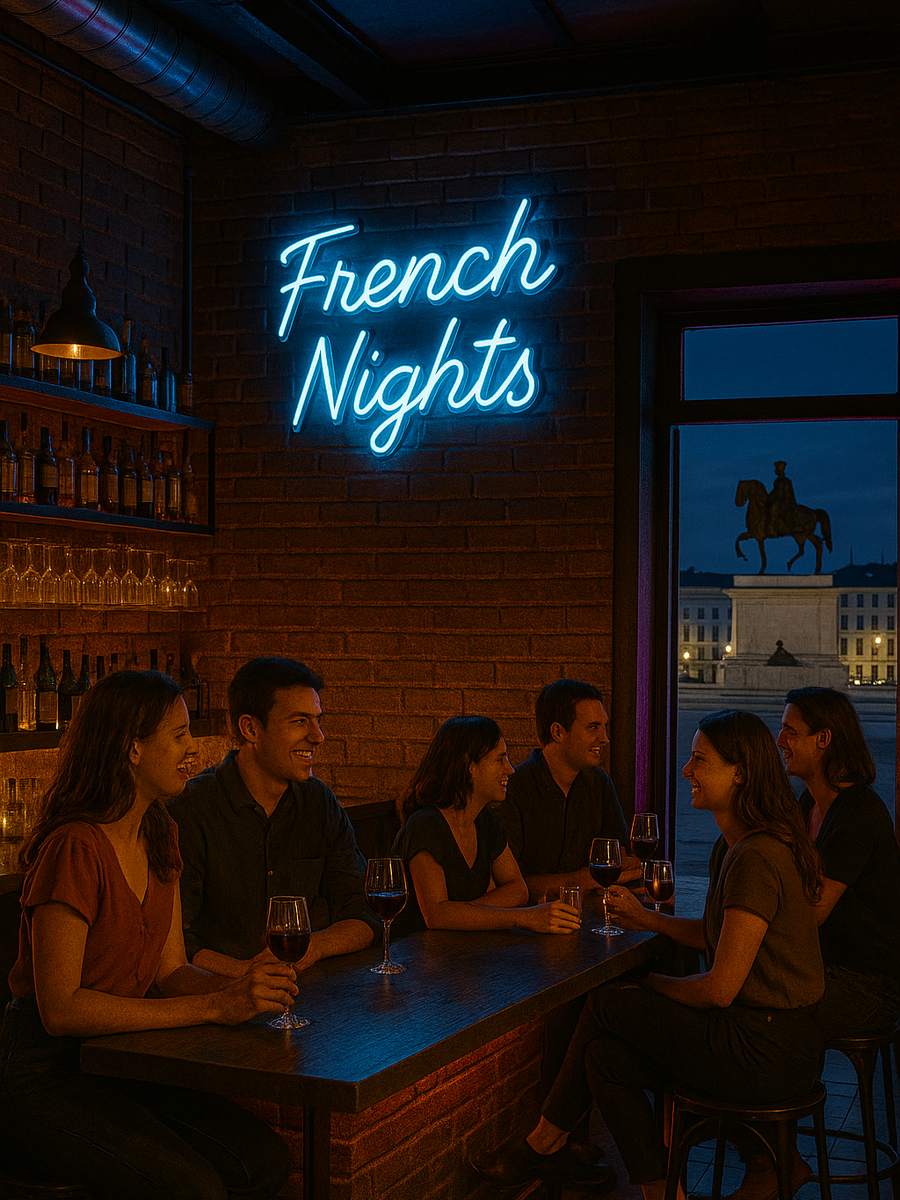 custom neon sign in business interior