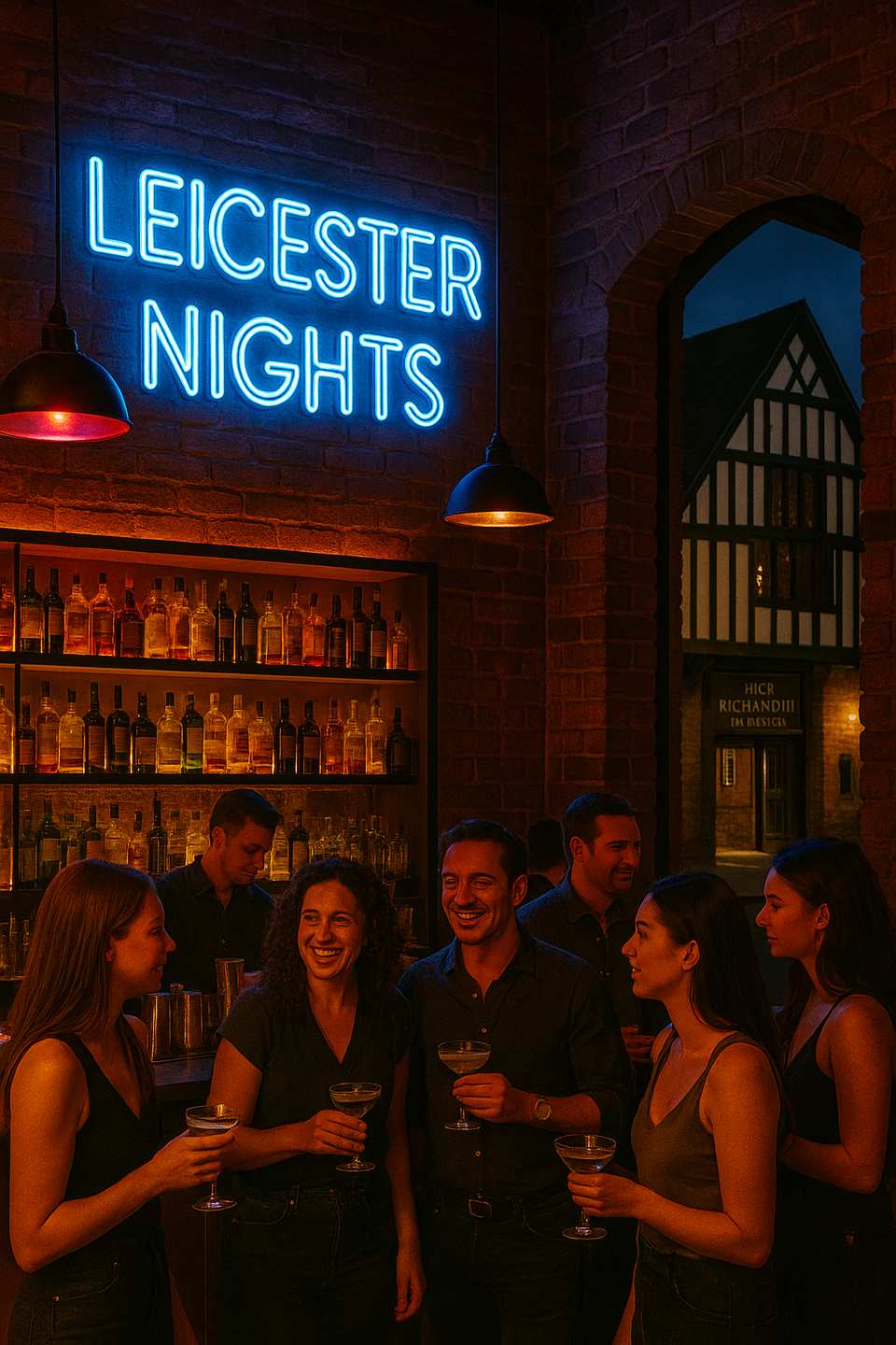 custom neon sign in business interior