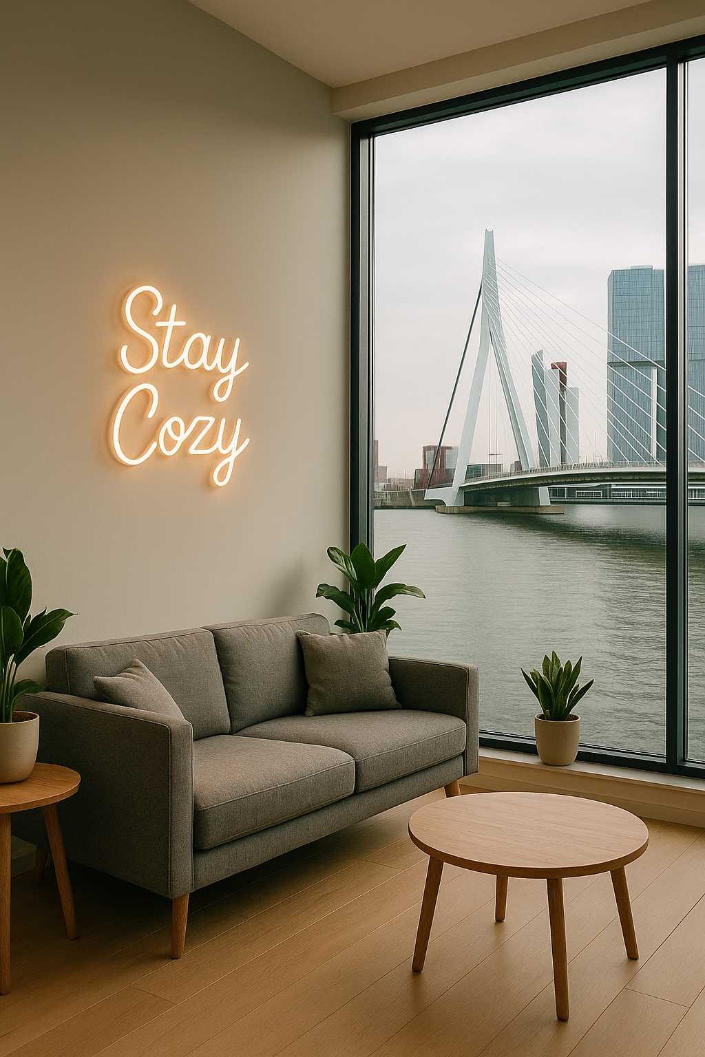 custom neon sign in business interior