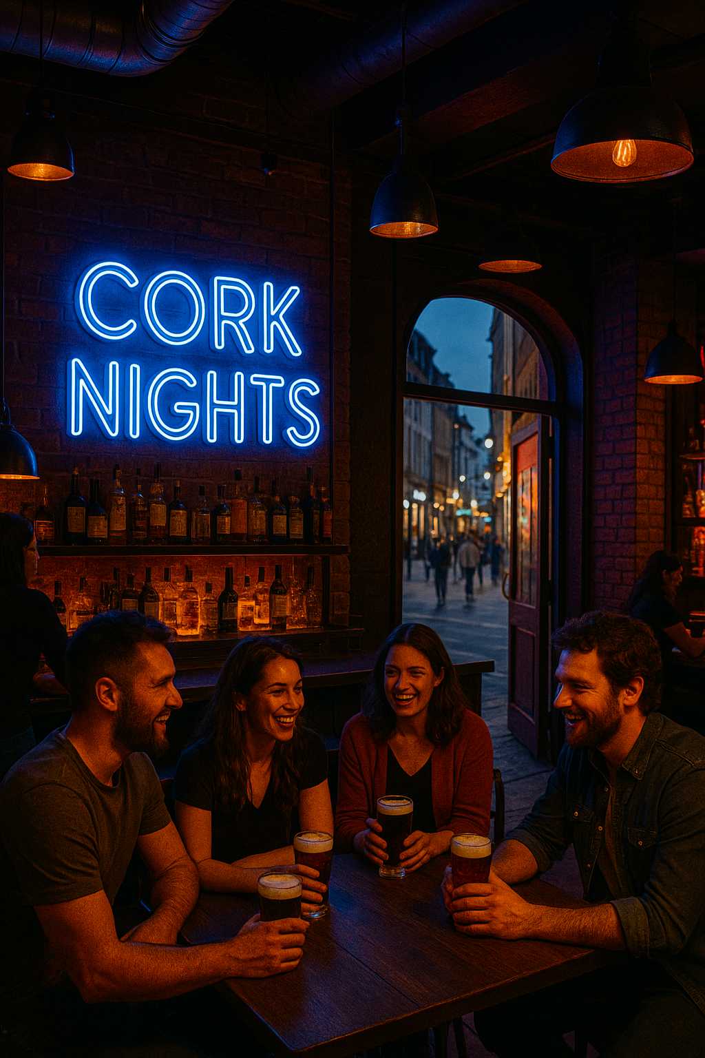 custom neon sign in business interior