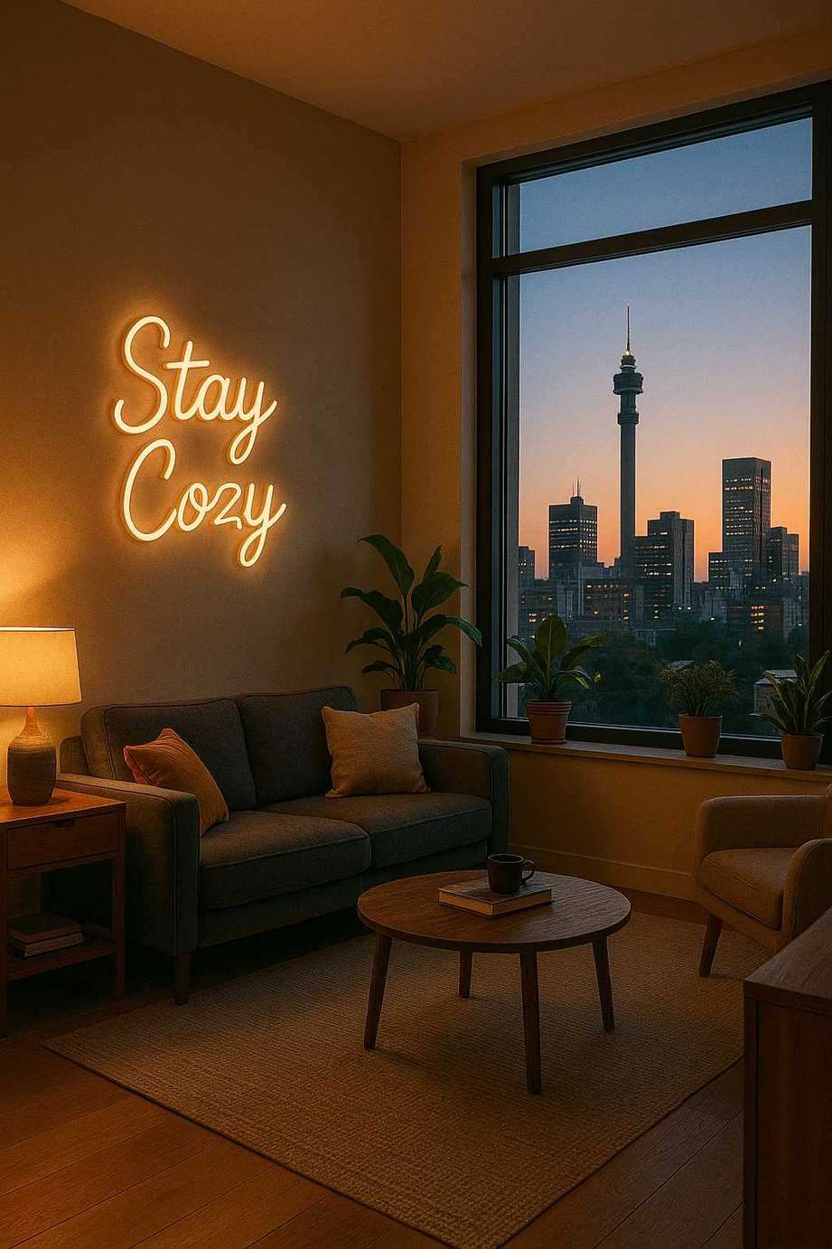 custom neon sign in business interior