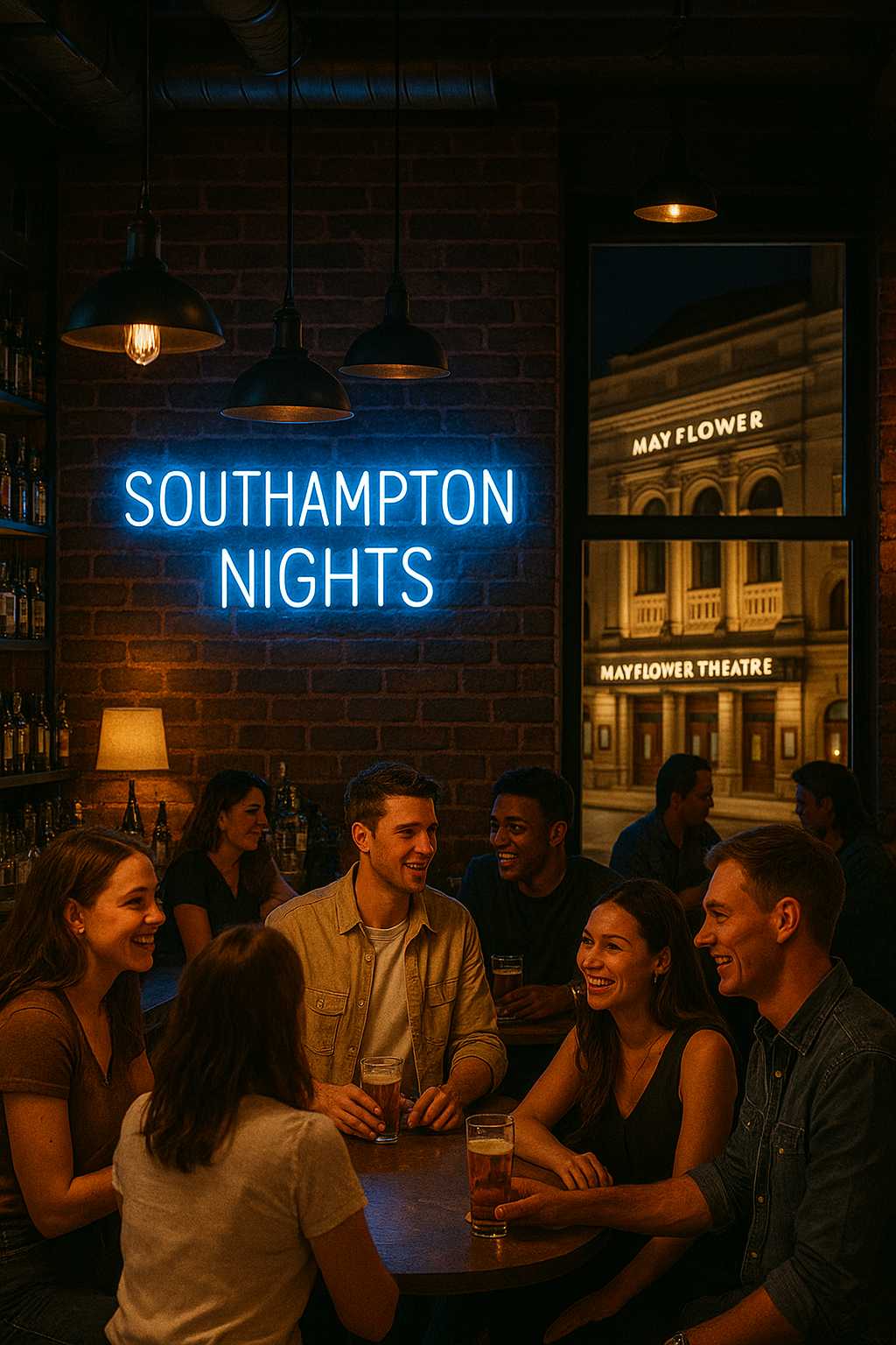 custom neon sign in business interior