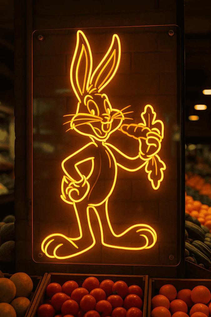 custom neon sign in business interior