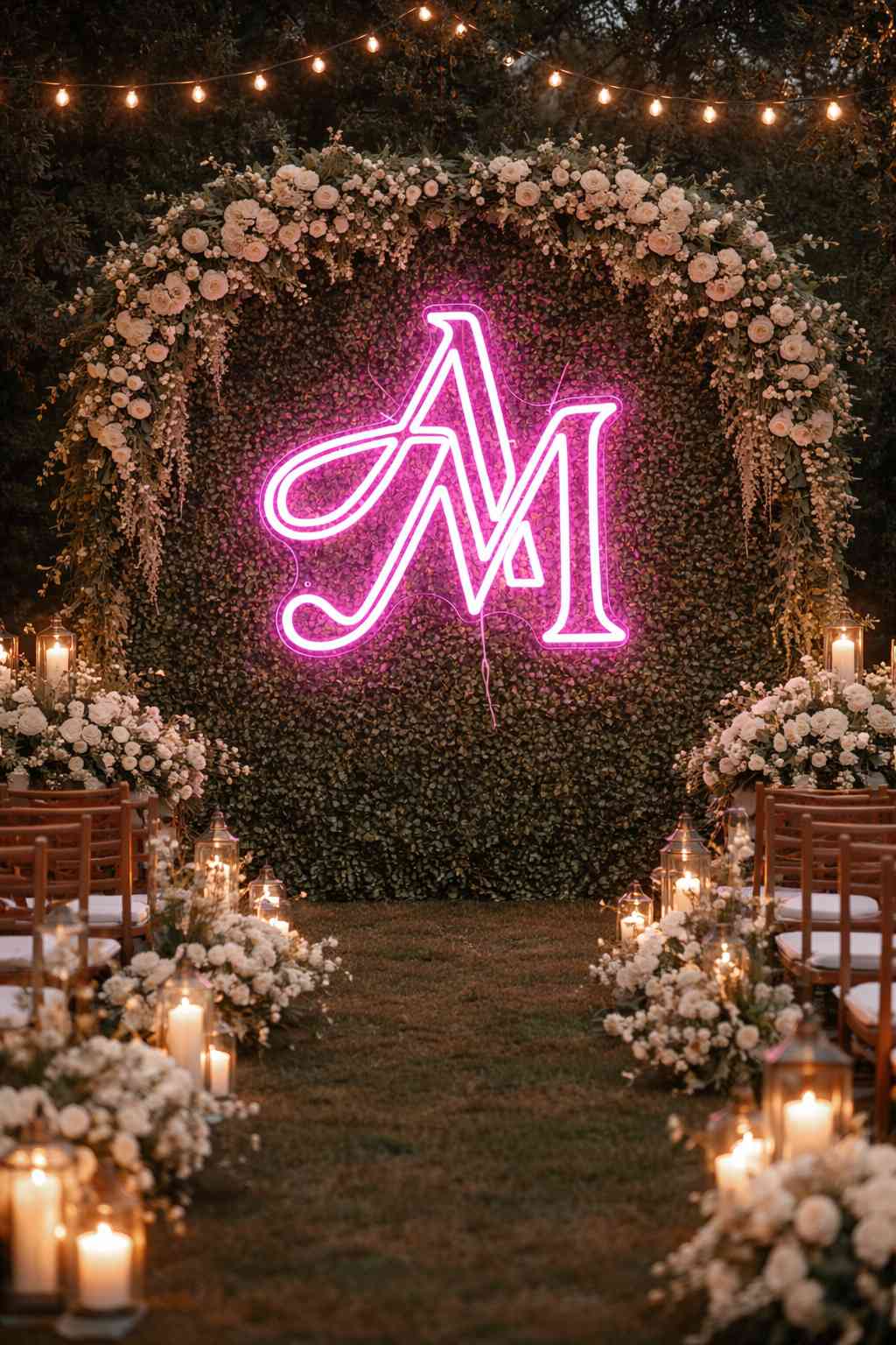 custom neon sign in business interior