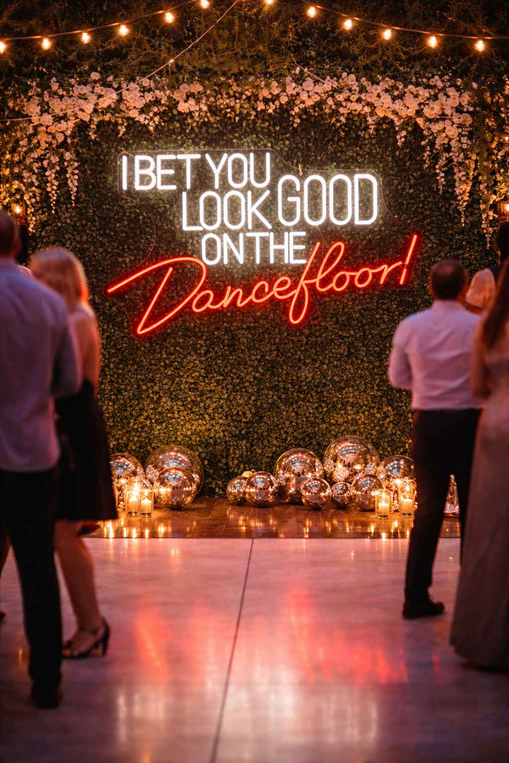 custom neon sign in business interior