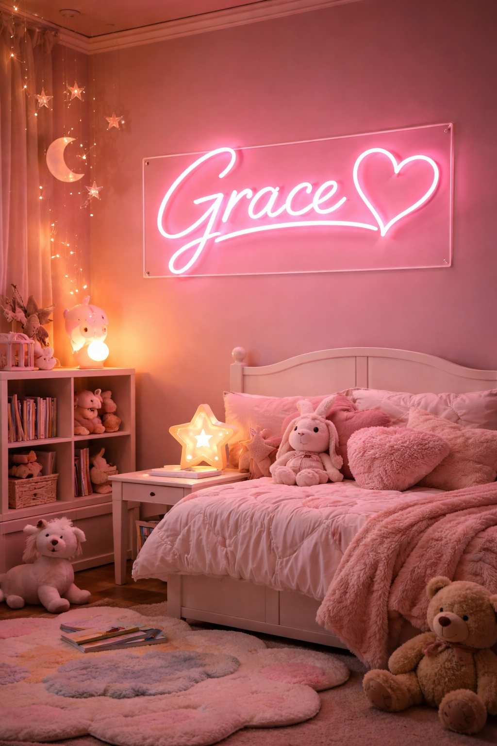 custom neon sign in business interior