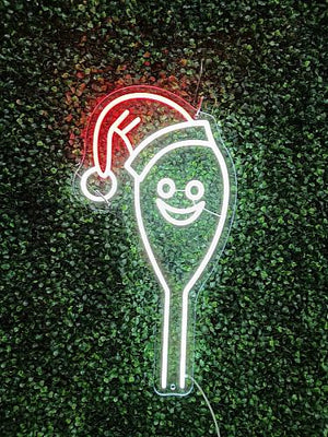 neon sign uses for podcasts and youtbe