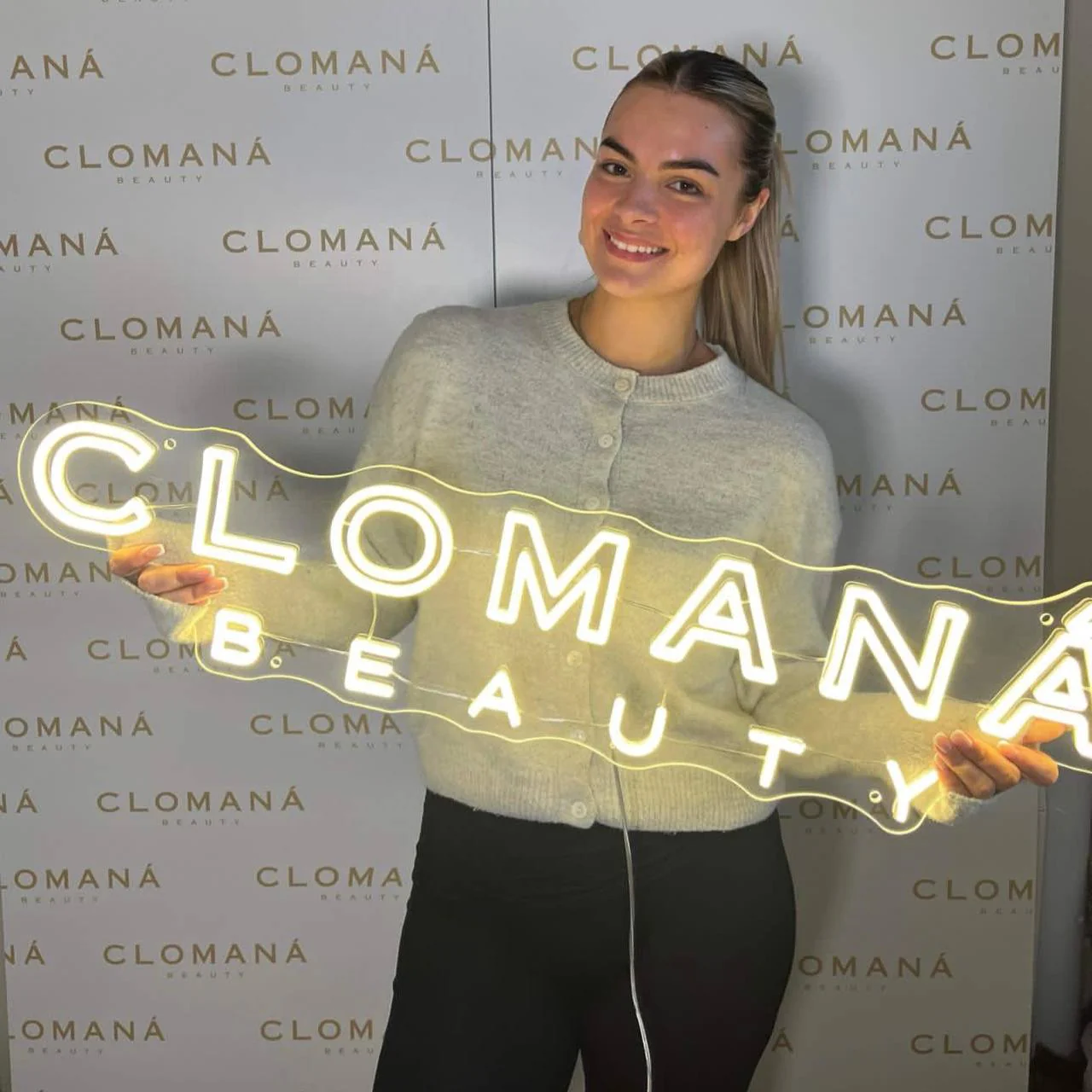 custom neon sign in business interior