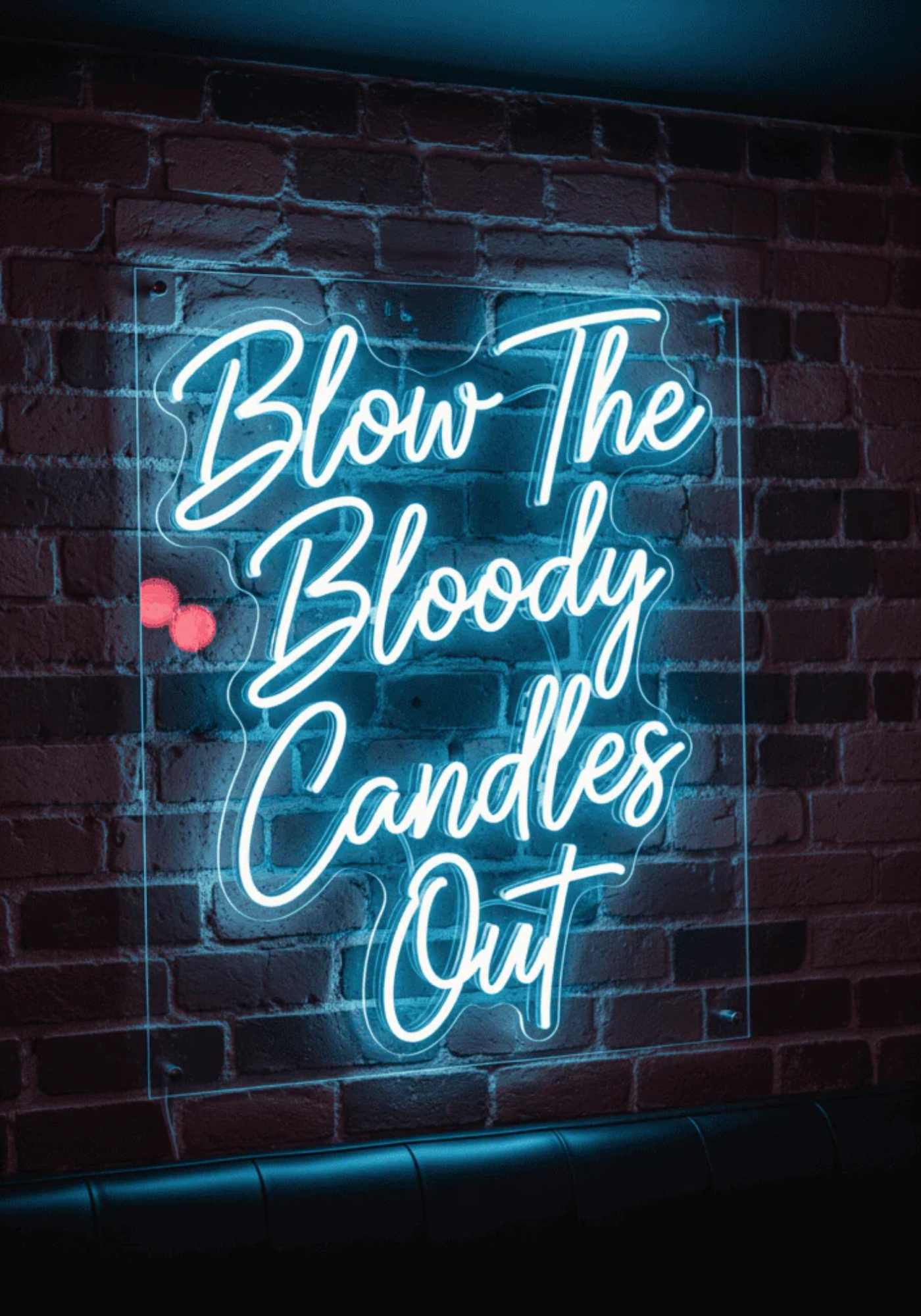 custom neon sign in business interior