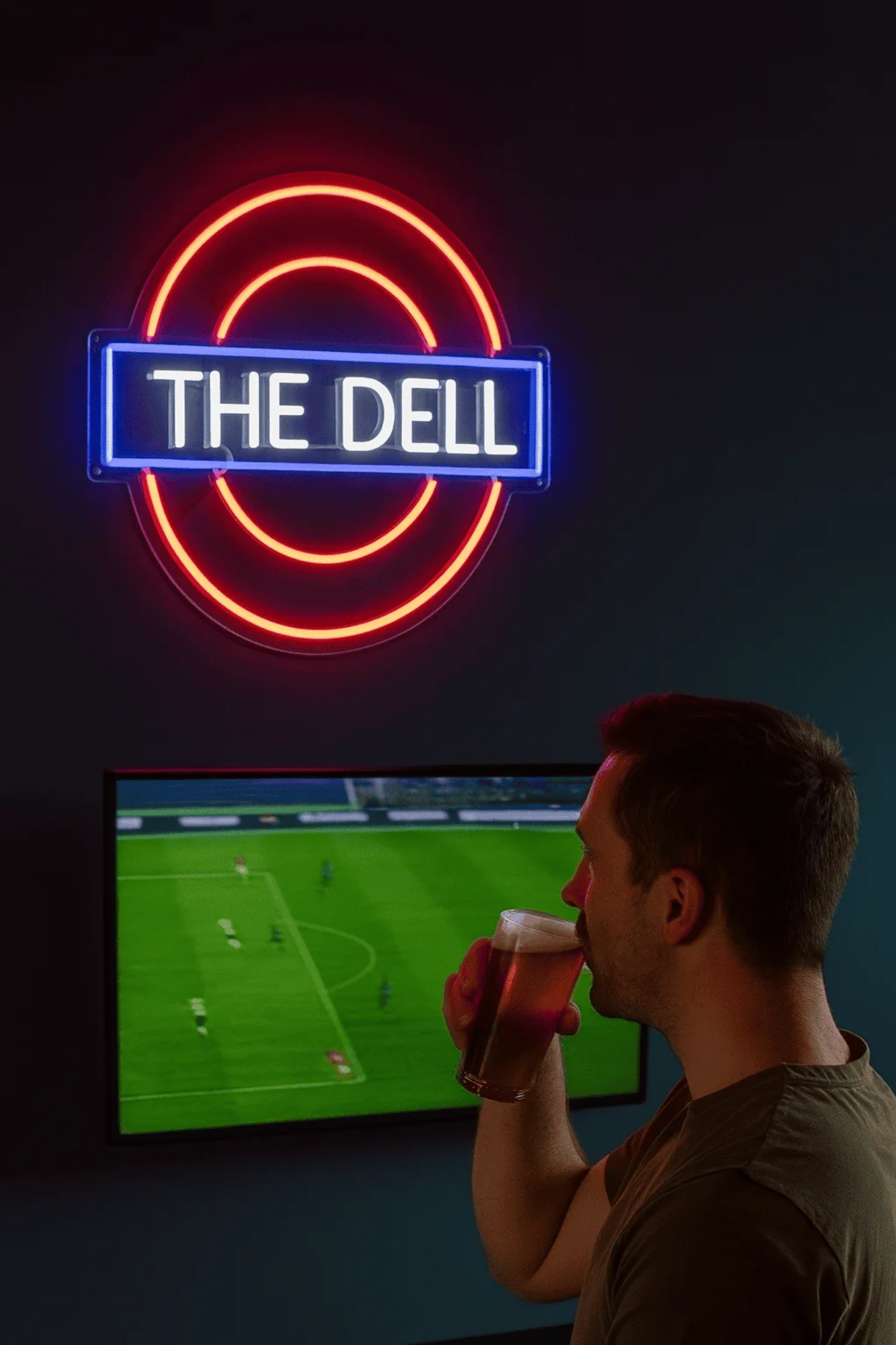 custom neon sign in business interior