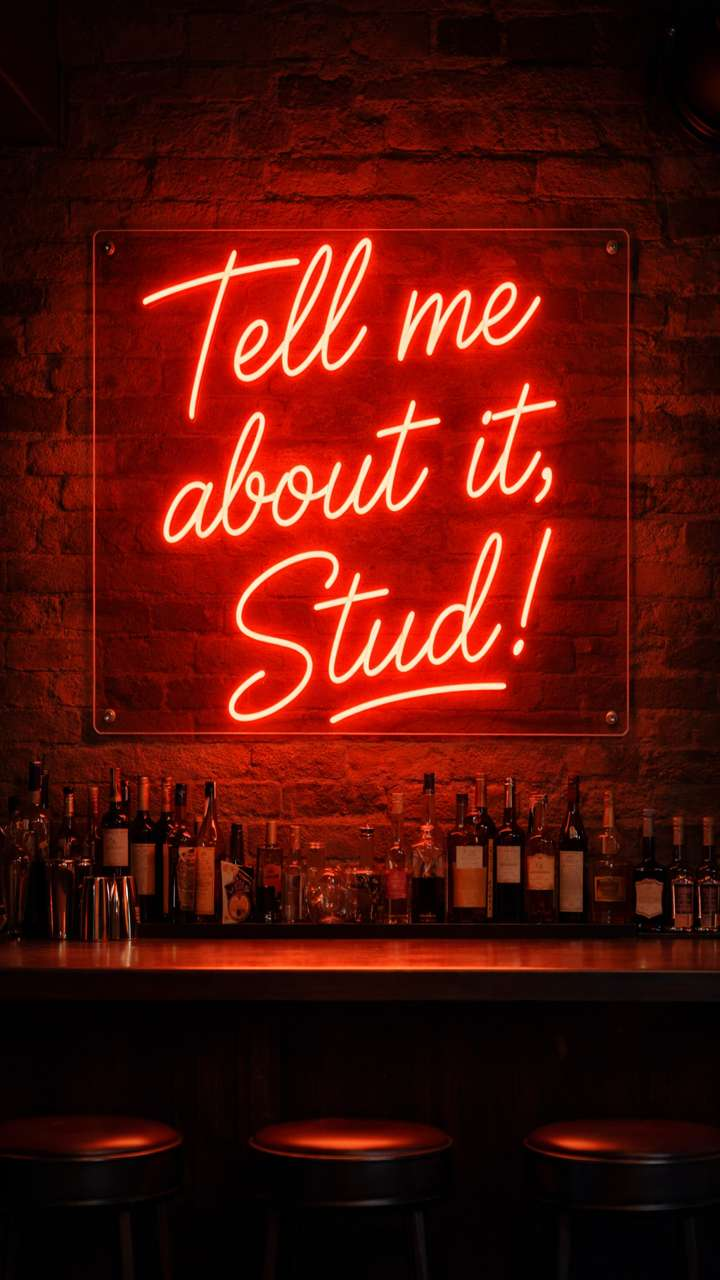 custom neon sign in business interior