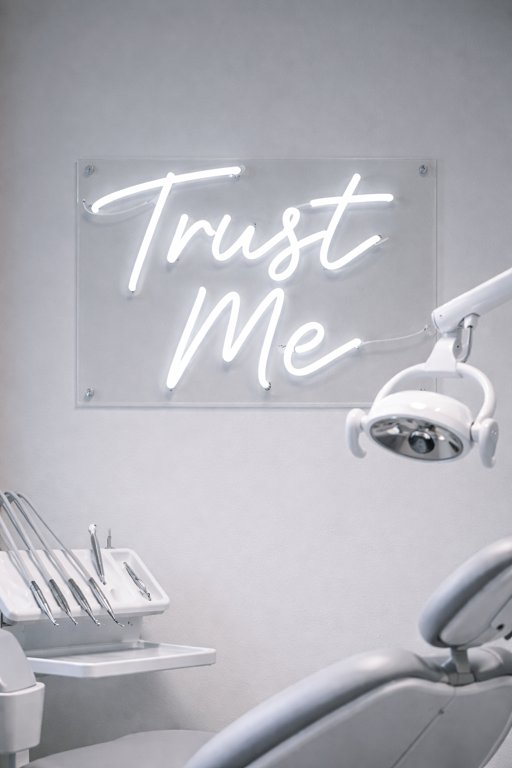 custom neon sign in business interior