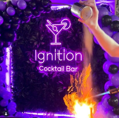 custom neon sign in business interior