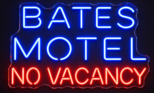 Bates Motel No Vacancy Neon Sign