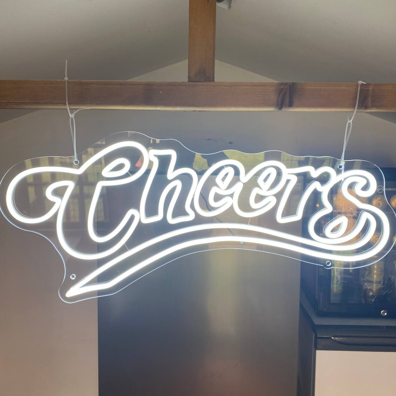 custom neon sign in business interior