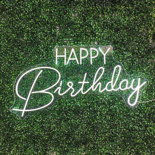 Happy Birthday neon sign