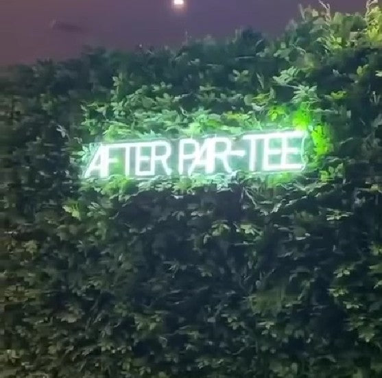 custom neon sign in business interior