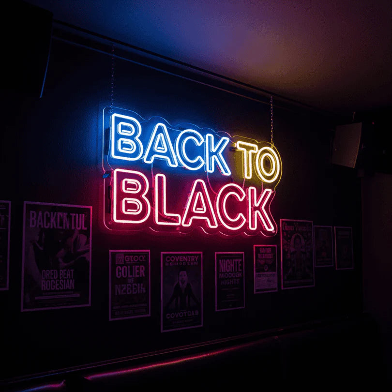 custom neon sign in business interior