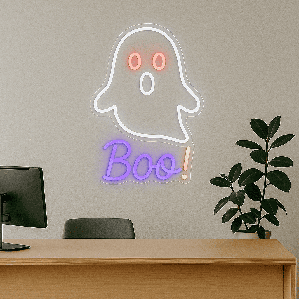 Boo Ghost Neon Sign