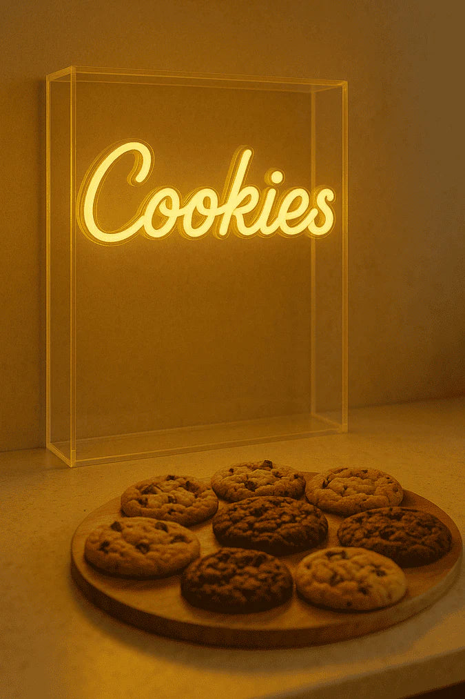 custom neon sign in business interior