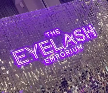 custom neon sign in business interior