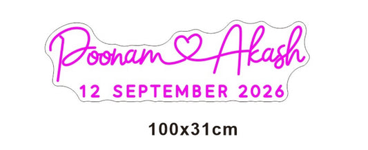 Poonam & Akash - Exclusive - Neon Now with FREE Remote Control, Accessories and Woldwide  Delivery.