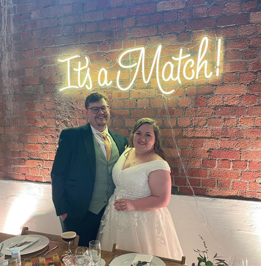 It’s a Match Neon Sign - Neon Now with FREE Remote Contreo, Accessories and Woldwide Delivery.
