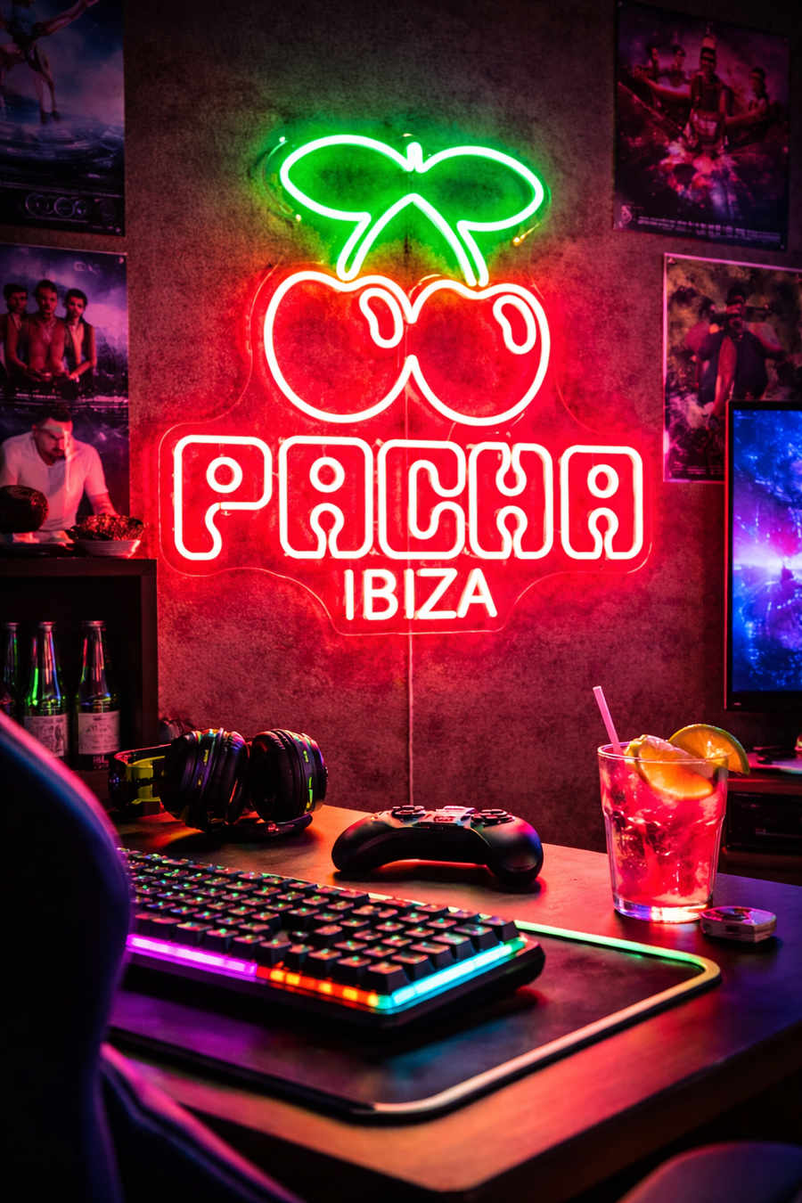 Custom text LED neon sign designed for a home interior wall