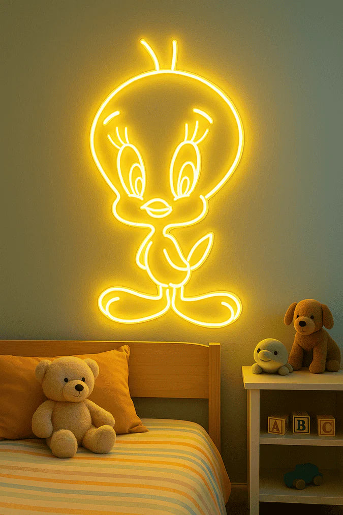 custom neon sign in business interior