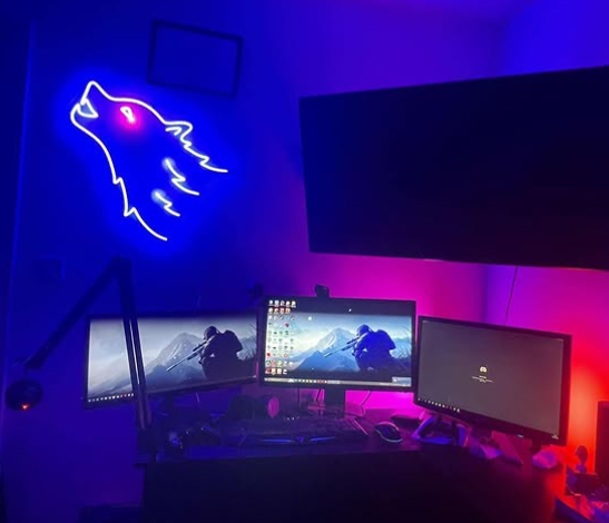 custom neon sign in business interior