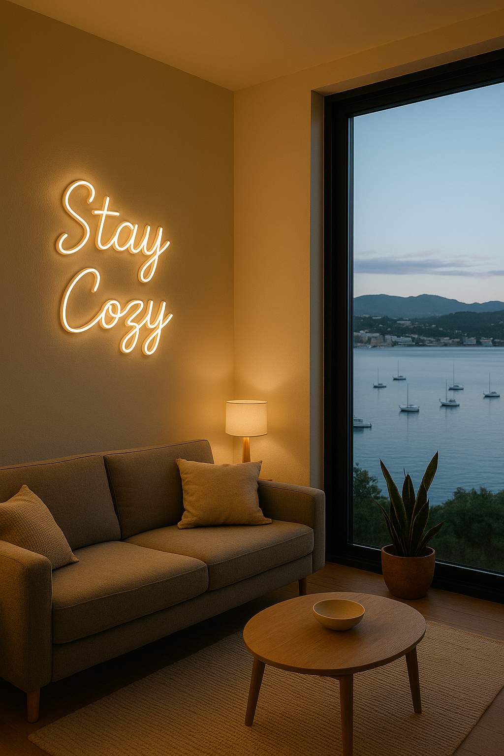 custom neon sign in business interior