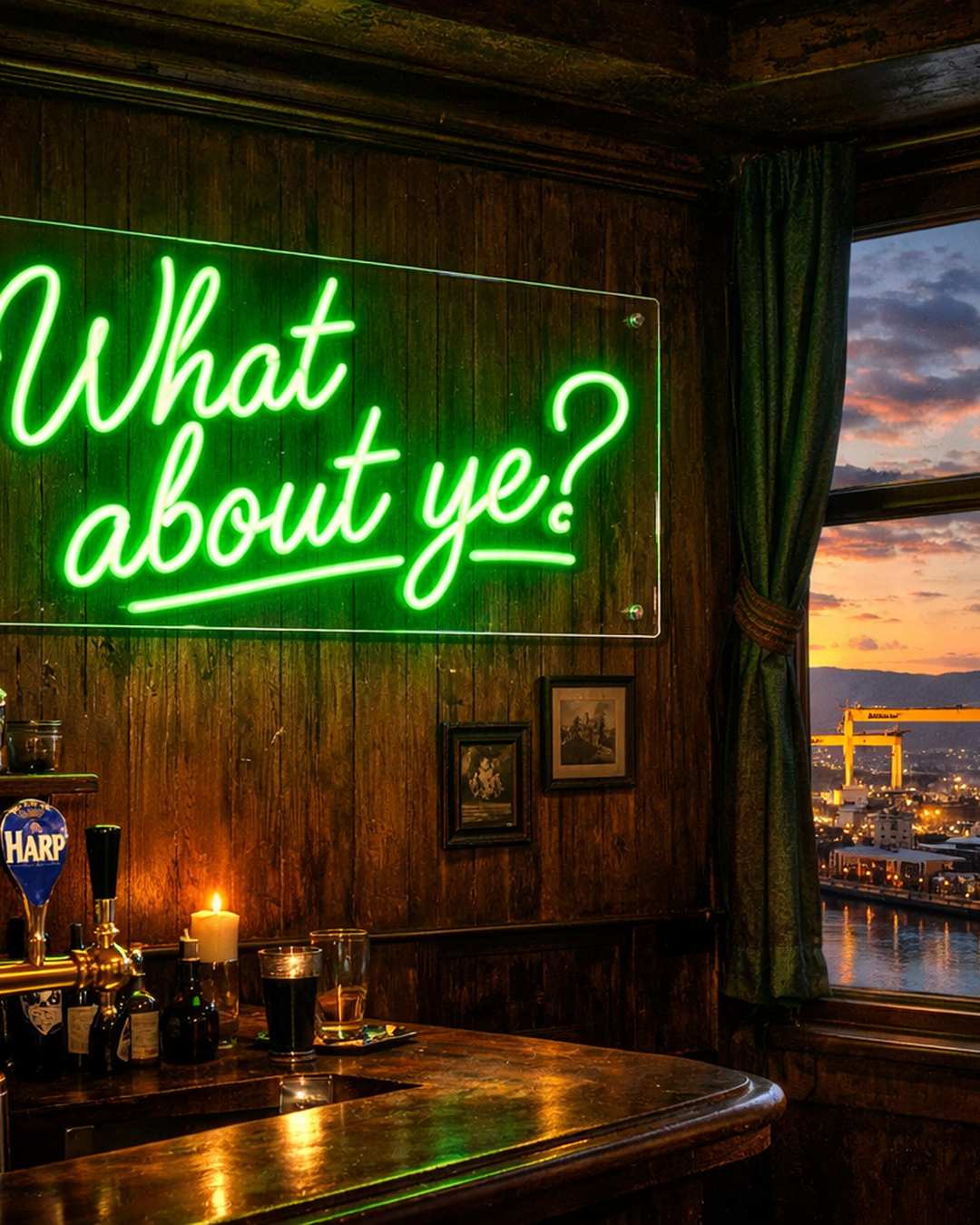 custom neon sign in business interior