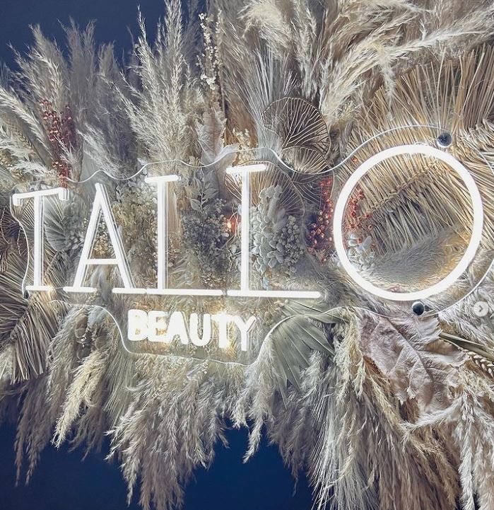 Neon Sign Ideas for Tallo Beauty in Cool White LED neon set on a swag