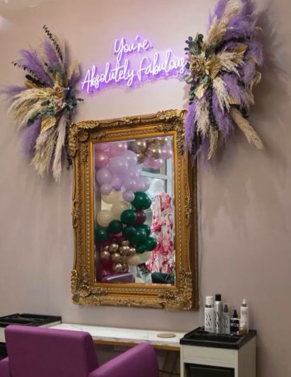 custom neon sign in business interior