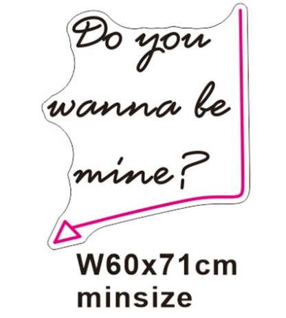 Do You Wanna Be Mine LED Neon Sign - Neon Now with FREE Remote Control, Accessories and Woldwide  Delivery.