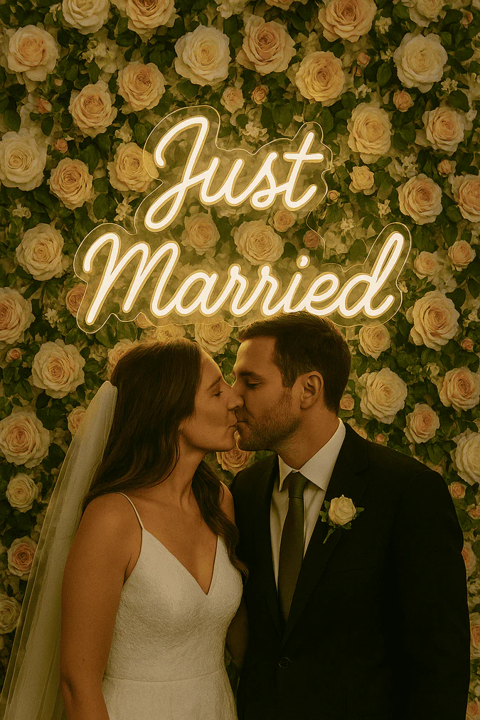 custom neon sign in business interior