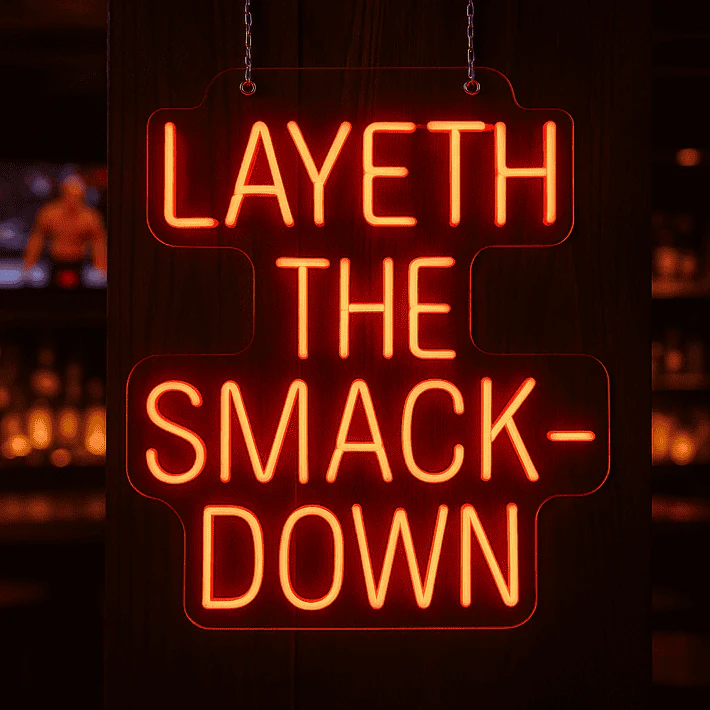 custom neon sign in business interior