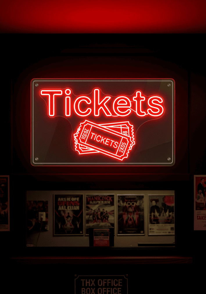 custom neon sign in business interior