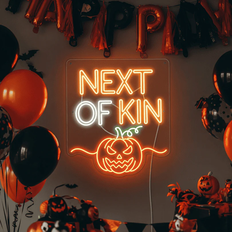 custom neon sign in business interior