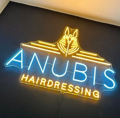 custom neon sign in business interior