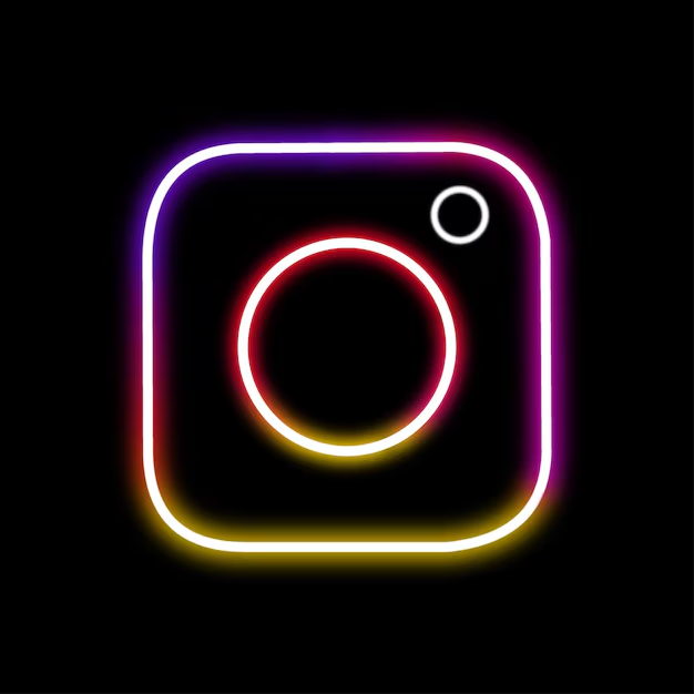 Neon-style Instagram icon representing real customer LED neon sign installations and design inspiration from Neon Now